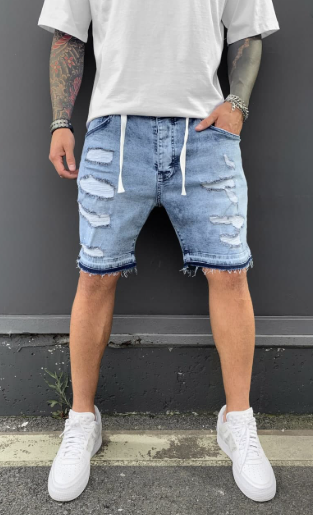 Βερμούδα JEAN Denim Black Island 15274 Μπλέ