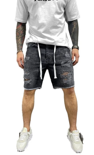 Βερμούδα Jean DenimBlack Island 15005 Μαύρο