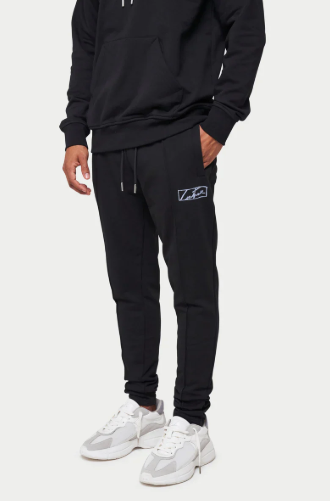 The Couture Club Box Print Slim Fit Jogger - BLACK TCCM-123