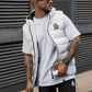 Sinners Attire Tape Tech Gilet - White SIN3471