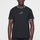 The Couture Club Jacquard Branded Reg Fit T-Shirt - Black TCCMAW22-101