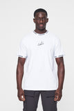 The Couture Club Jacquard Branded Reg Fit T-Shirt - White TCCMAW22-100