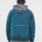 The Couture Club Essentials Satin Zipped Ruched Bomber Jacket - Blue TCCMAW22-124