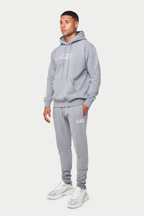The Couture Club Essentials Box Print Slim Fit - Grey TCCM-19