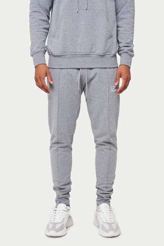 The Couture Club Box Print Slim Fit Jogger - Grey TCCMAW22-20