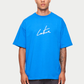 The Couture Club Puff Print Signature relaxed Fit T-Shirt - Blue TCCMAW22-87