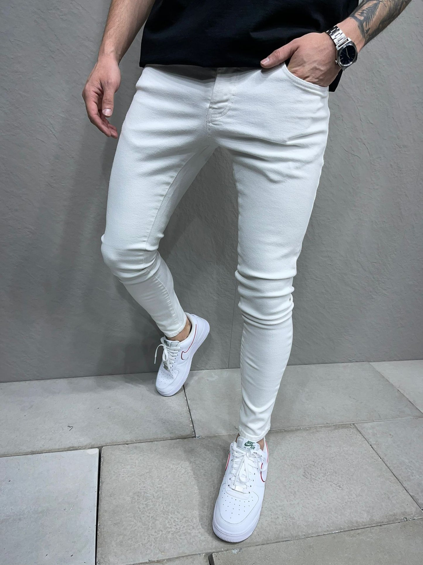 Jean OEM 6165 Λευκό skinny fit