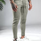Chino Φόρμα OEM Comfy Μπέζ Ριγέ slim fit
