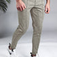 Chino Παντελόνι OEM Comfy 60058 Μπεζ Ριγέ slim fit