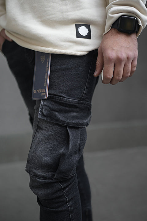Παντελόνι Cargo Jean 2Y Premium 7766 Ανθρακί