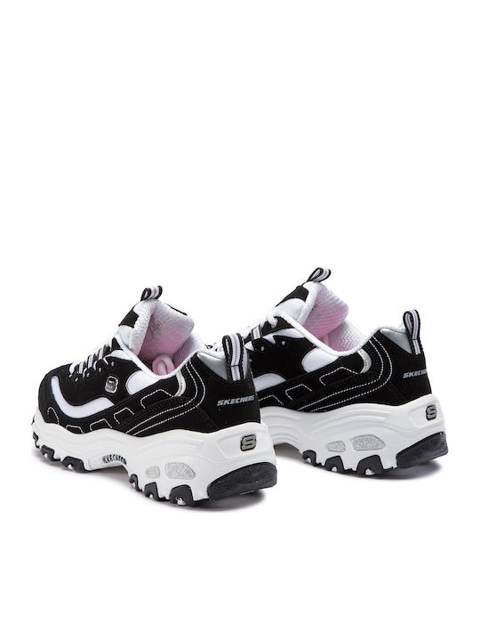 Skechers D'lites Biggest Fan Γυναικεία Chunky Sneakers Μαύρα 11930-BKW