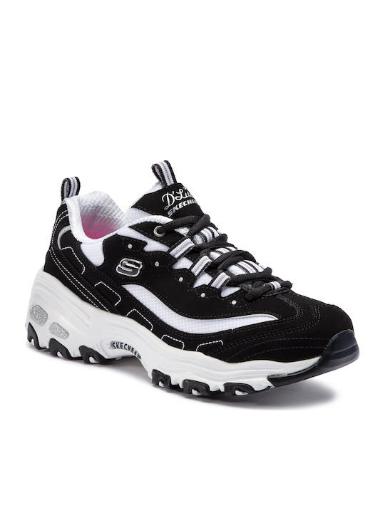 Skechers D'lites Biggest Fan Γυναικεία Chunky Sneakers Μαύρα 11930-BKW