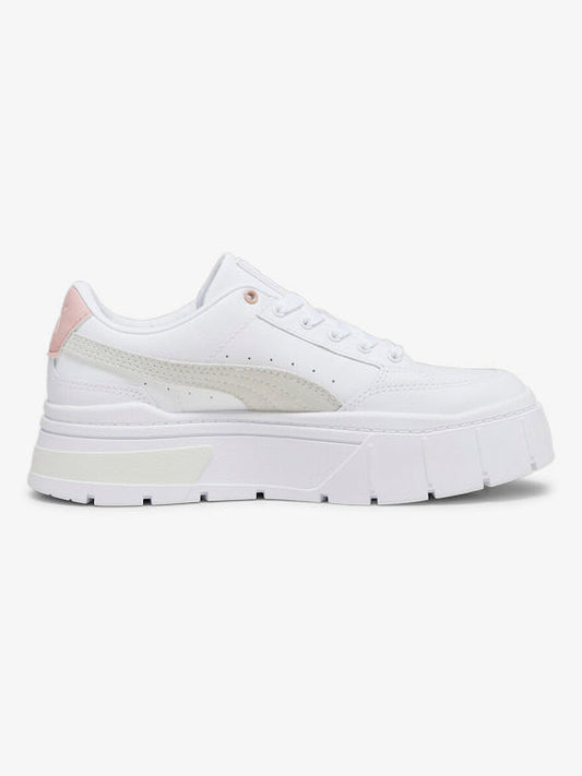 Puma Mayze Stack Γυναικεία Flatforms Sneakers Λευκά 384363-14