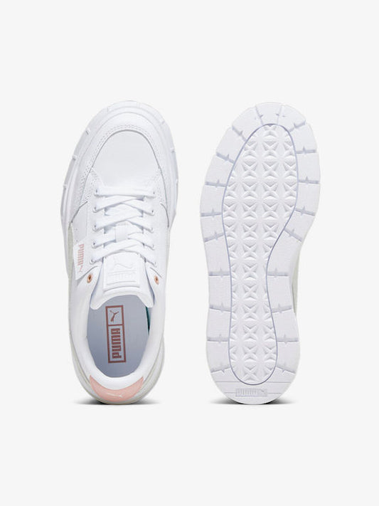 Puma Mayze Stack Γυναικεία Flatforms Sneakers Λευκά 384363-14