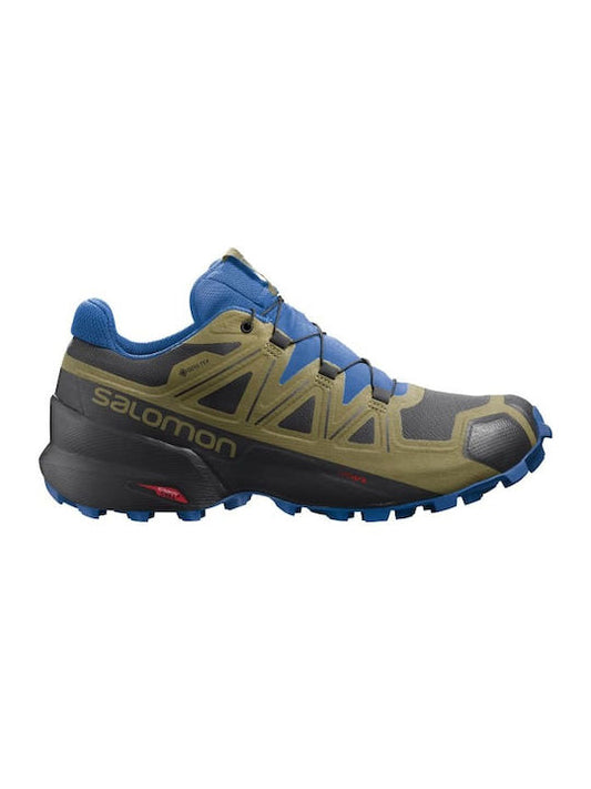 Salomon Speedcross 5 GTX L41612400 Ανδρικά Αθλητικά Παπούτσια Trail Running Αδιάβροχα με Μεμβράνη Gore-Tex Black / Green Moss