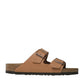 Birkenstock Arizona Vegan Δερμάτινα Γυναικεία Σανδάλια Pecan 1025006