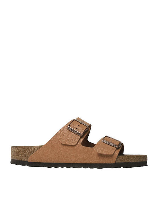 Birkenstock Arizona Vegan Δερμάτινα Γυναικεία Σανδάλια Pecan 1025006