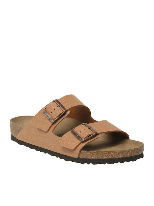 Birkenstock Arizona Vegan Δερμάτινα Γυναικεία Σανδάλια Pecan 1025006