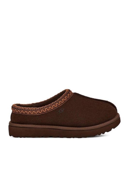 Ugg Australia Tasman 5955-BCDR Κλειστές Δερμάτινες Γυναικείες Παντόφλες σε καφε Χρώμα