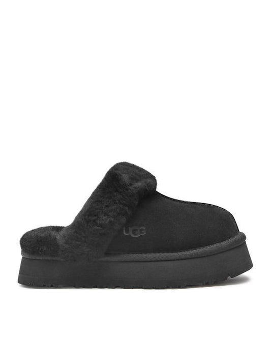Ugg Australia Disquette 1122550 Χειμερινές Γυναικείες Παντόφλες με γούνα σε Μαύρο Χρώμα