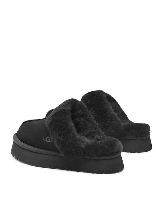 Ugg Australia Disquette 1122550 Χειμερινές Γυναικείες Παντόφλες με γούνα σε Μαύρο Χρώμα