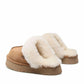 Ugg Australia Disquette 1122550 Χειμερινές Γυναικείες Παντόφλες με γούνα σε Καφέ Χρώμα