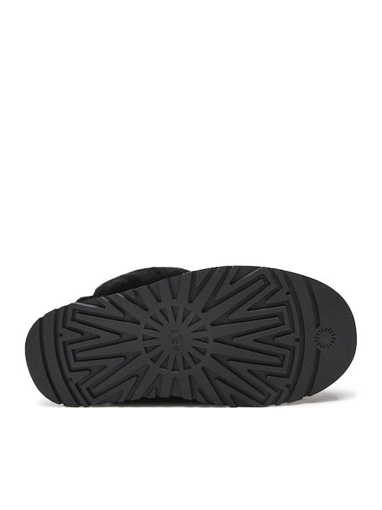 Ugg Australia Disquette 1122550 Χειμερινές Γυναικείες Παντόφλες με γούνα σε Μαύρο Χρώμα