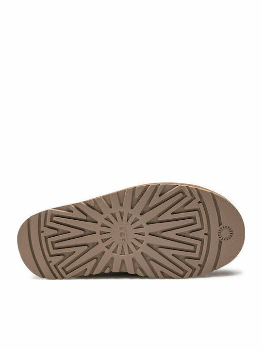 Ugg Australia Disquette 1122550 Χειμερινές Γυναικείες Παντόφλες με γούνα σε Καφέ Χρώμα