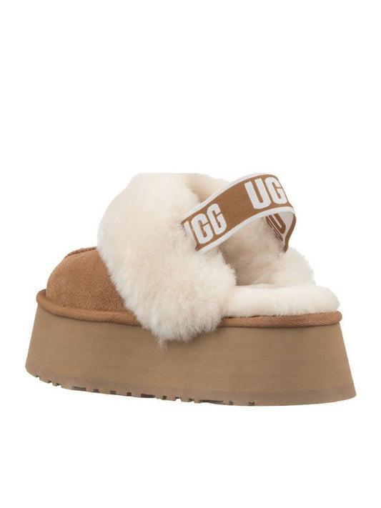 Ugg Australia Χειμερινές Γυναικείες Παντόφλες σε Καφέ Χρώμα 1113474-CHE