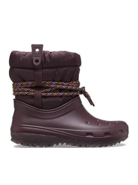 Crocs Γυναικείες Γαλότσες Μπορντό 207312-6WD