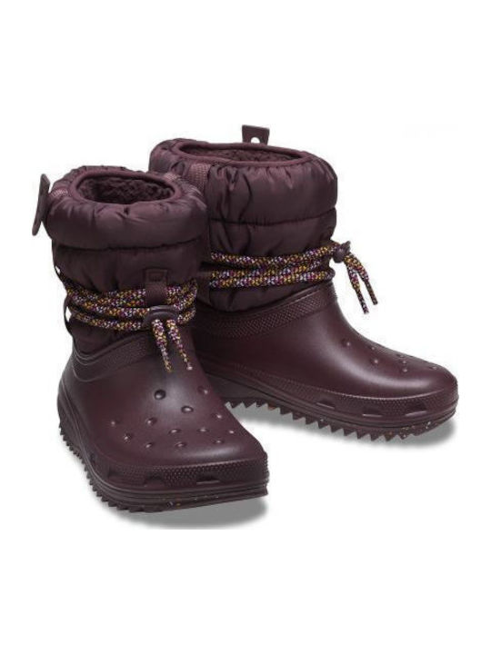 Crocs Γυναικείες Γαλότσες Μπορντό 207312-6WD
