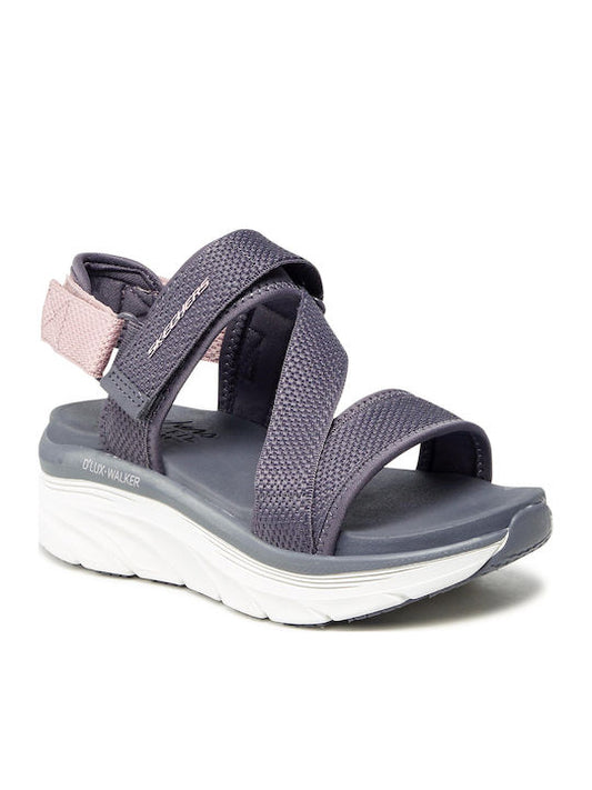 Skechers Kind Mind Καλοκαιρινές Γυναικείες Πλατφόρμες Γκρι 119302-GYPR