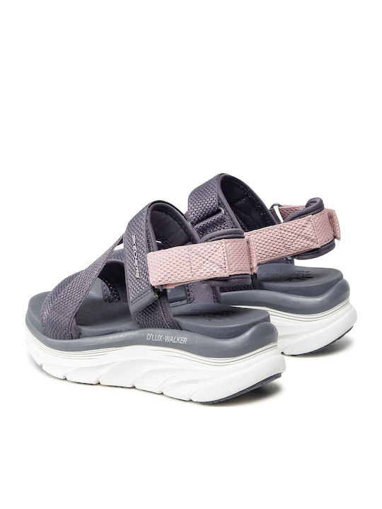 Skechers Kind Mind Καλοκαιρινές Γυναικείες Πλατφόρμες Γκρι 119302-GYPR