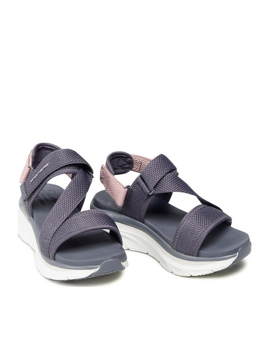 Skechers Kind Mind Καλοκαιρινές Γυναικείες Πλατφόρμες Γκρι 119302-GYPR