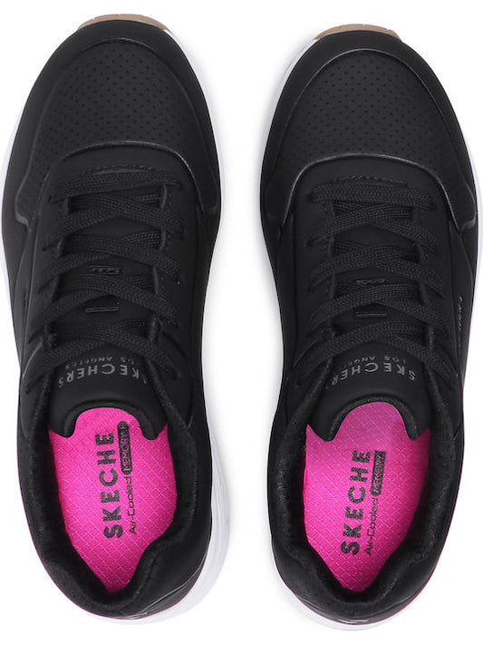 Skechers Αθλητικά Παιδικά Παπούτσια Running Uno Μαύρα 310024L-BLK