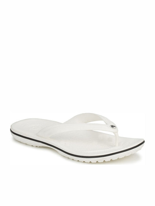Crocs Crocband Ανδρικά Flip Flops Ανατομικά Λευκά 11033-100
