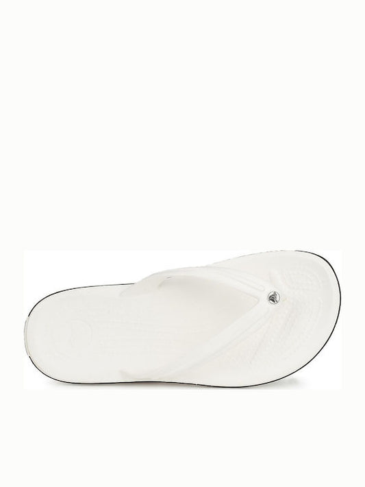 Crocs Crocband Ανδρικά Flip Flops Ανατομικά Λευκά 11033-100