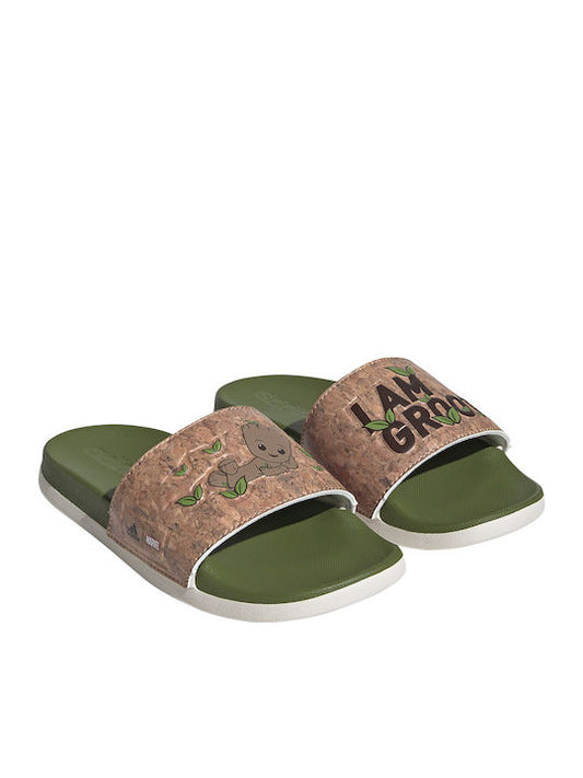 adidas Παιδικές Σαγιονάρες Πράσινες Adilette Comfort ID8029