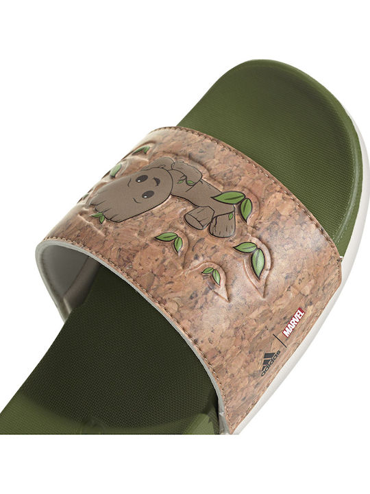 adidas Παιδικές Σαγιονάρες Πράσινες Adilette Comfort ID8029