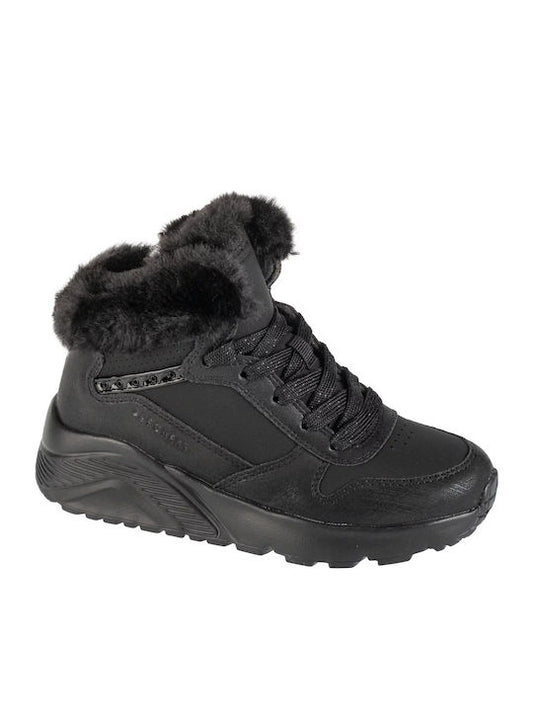 Skechers Παιδικά Sneakers High Uno Lite Μαύρα 310396L-BBK