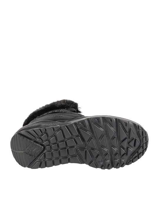 Skechers Παιδικά Sneakers High Uno Lite Μαύρα 310396L-BBK