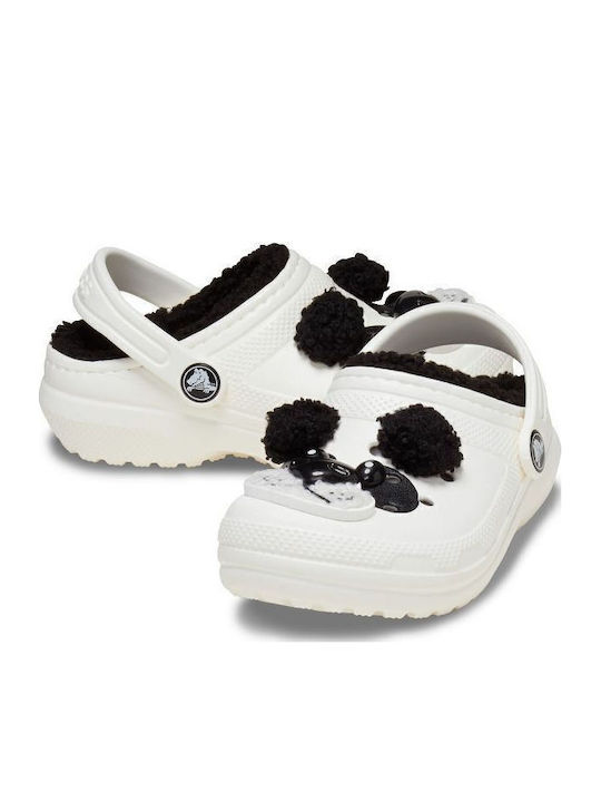 Crocs Classic Lined Παιδικά Παπουτσάκια Θαλάσσης Λευκά 210400-0WX