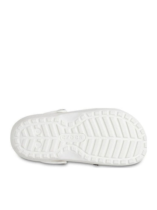 Crocs Classic Lined Παιδικά Παπουτσάκια Θαλάσσης Λευκά 210400-0WX