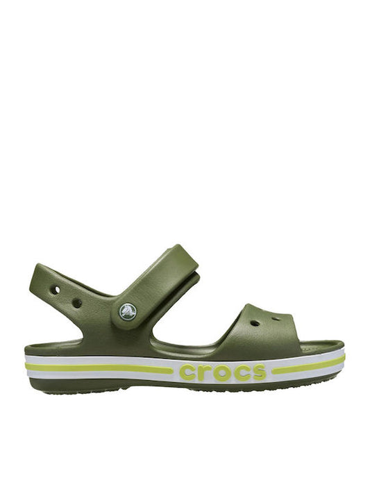 Crocs Kids’ Bayaband Sandal Παιδικά Ανατομικά Παπουτσάκια Θαλάσσης Χακί 211054-309