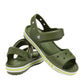 Crocs Kids’ Bayaband Sandal Παιδικά Ανατομικά Παπουτσάκια Θαλάσσης Χακί 211054-309