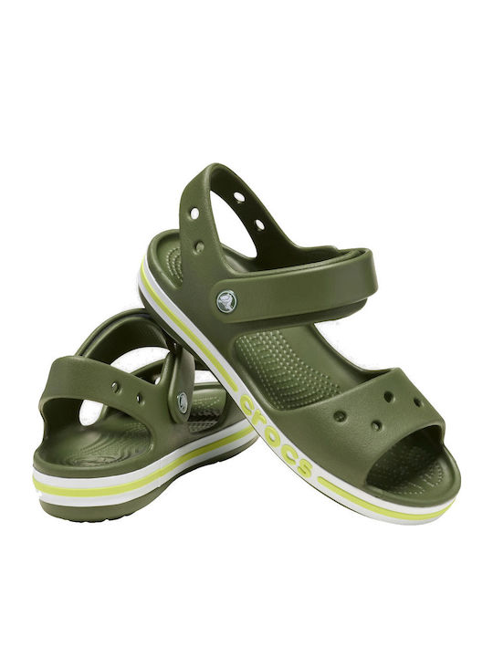 Crocs Kids’ Bayaband Sandal Παιδικά Ανατομικά Παπουτσάκια Θαλάσσης Χακί 211054-309