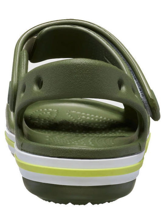 Crocs Kids’ Bayaband Sandal Παιδικά Ανατομικά Παπουτσάκια Θαλάσσης Χακί 211054-309