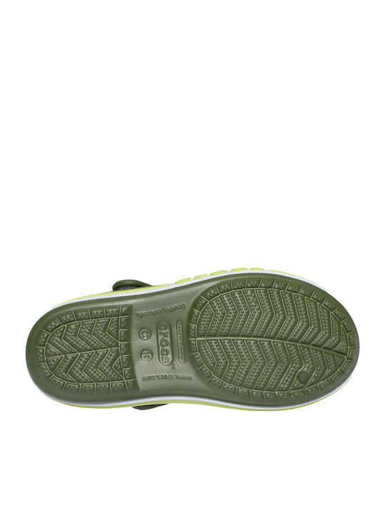 Crocs Kids’ Bayaband Sandal Παιδικά Ανατομικά Παπουτσάκια Θαλάσσης Χακί 211054-309