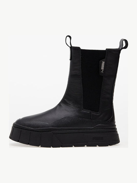Puma Mayze Stack Γυναικεία Chelsea Μποτάκια Μαύρα 386272-06
