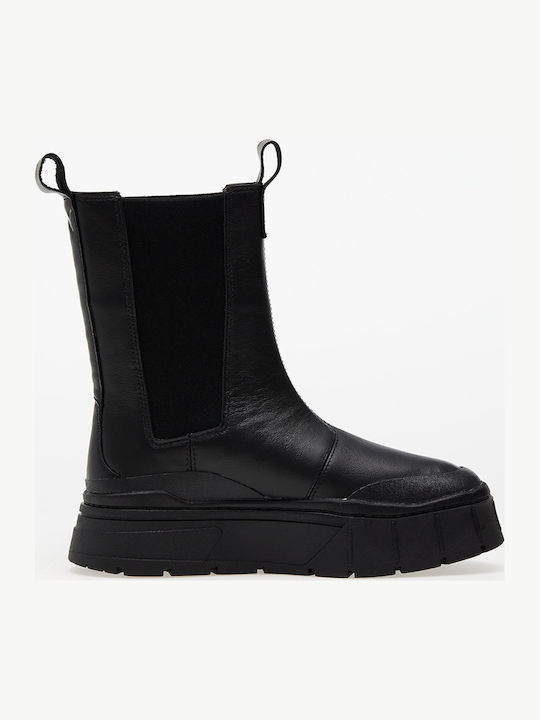 Puma Mayze Stack Γυναικεία Chelsea Μποτάκια Μαύρα 386272-06